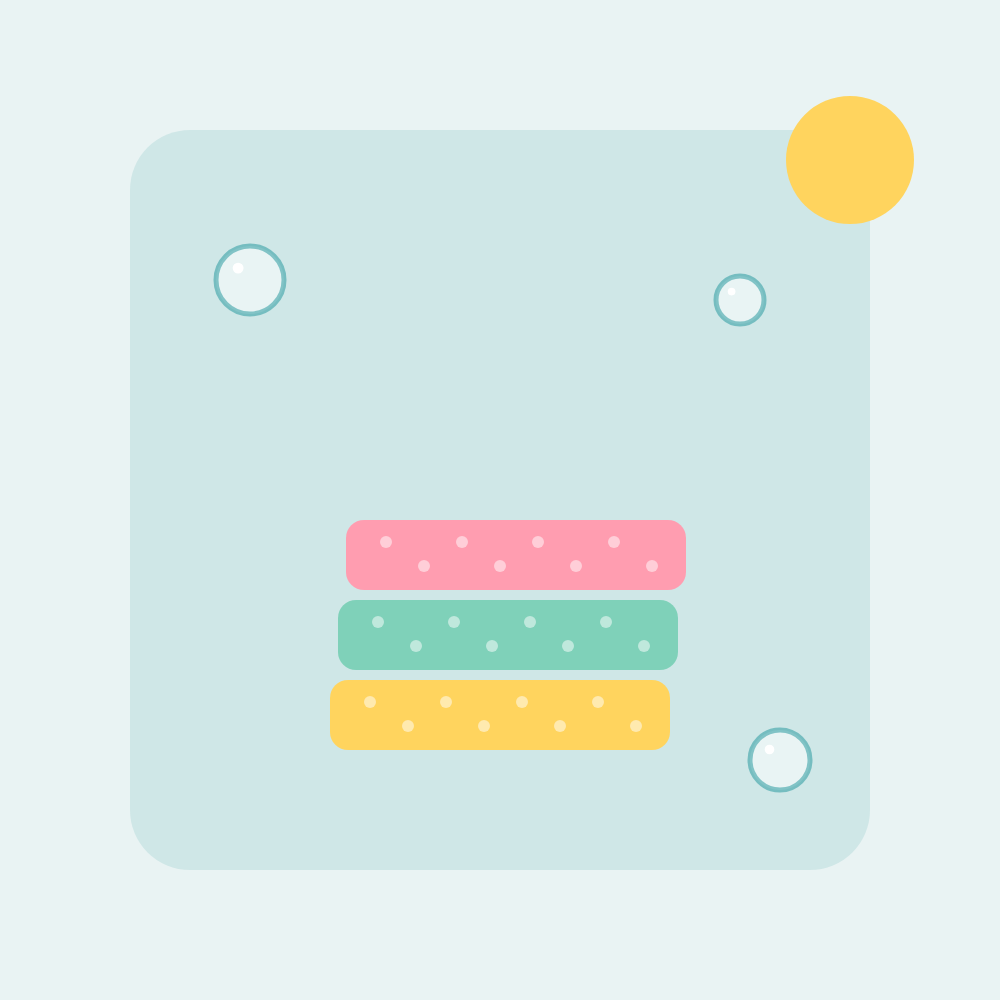Illustration of a stack of sponges