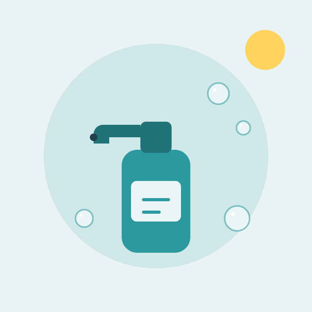 Illustration of a cleaning spray bottle